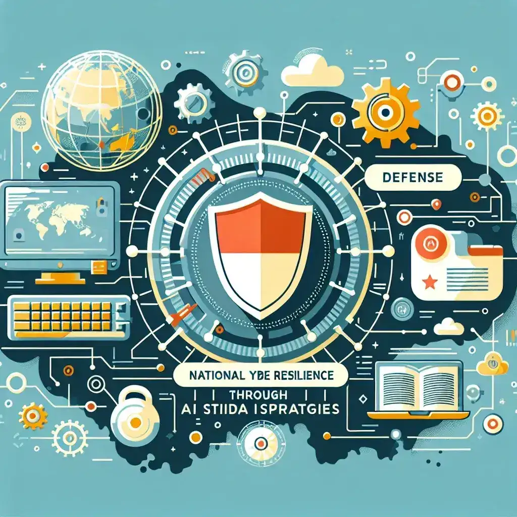 "Indonesia Update: Implementing AI-led strategies for national cyber resilience with cybersecurity experts analyzing data on a digital screen."