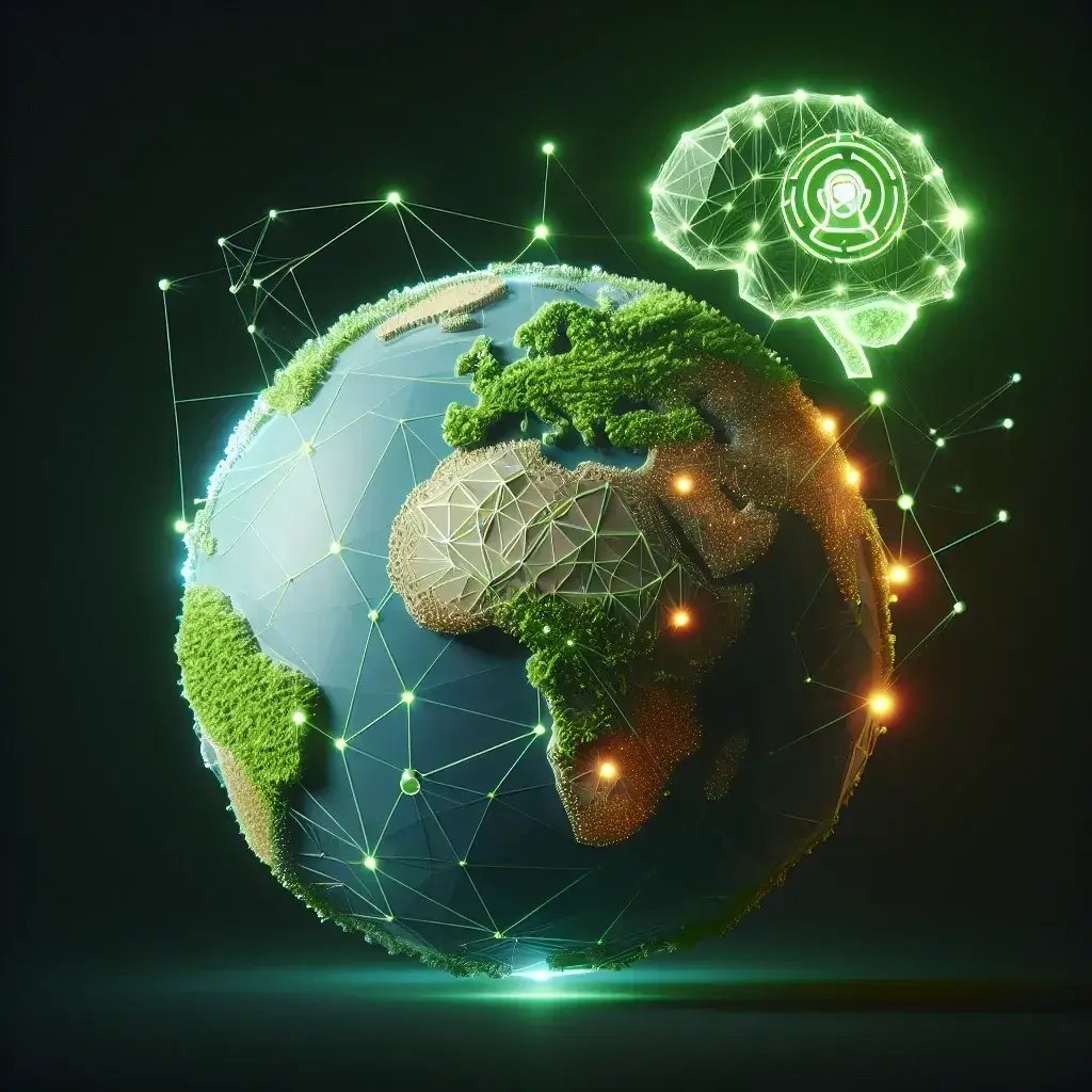 Alt text: "Infographic illustrating Bappenas' AI utilization strategy for sustainable development, featuring key statistics and strategic initiatives."